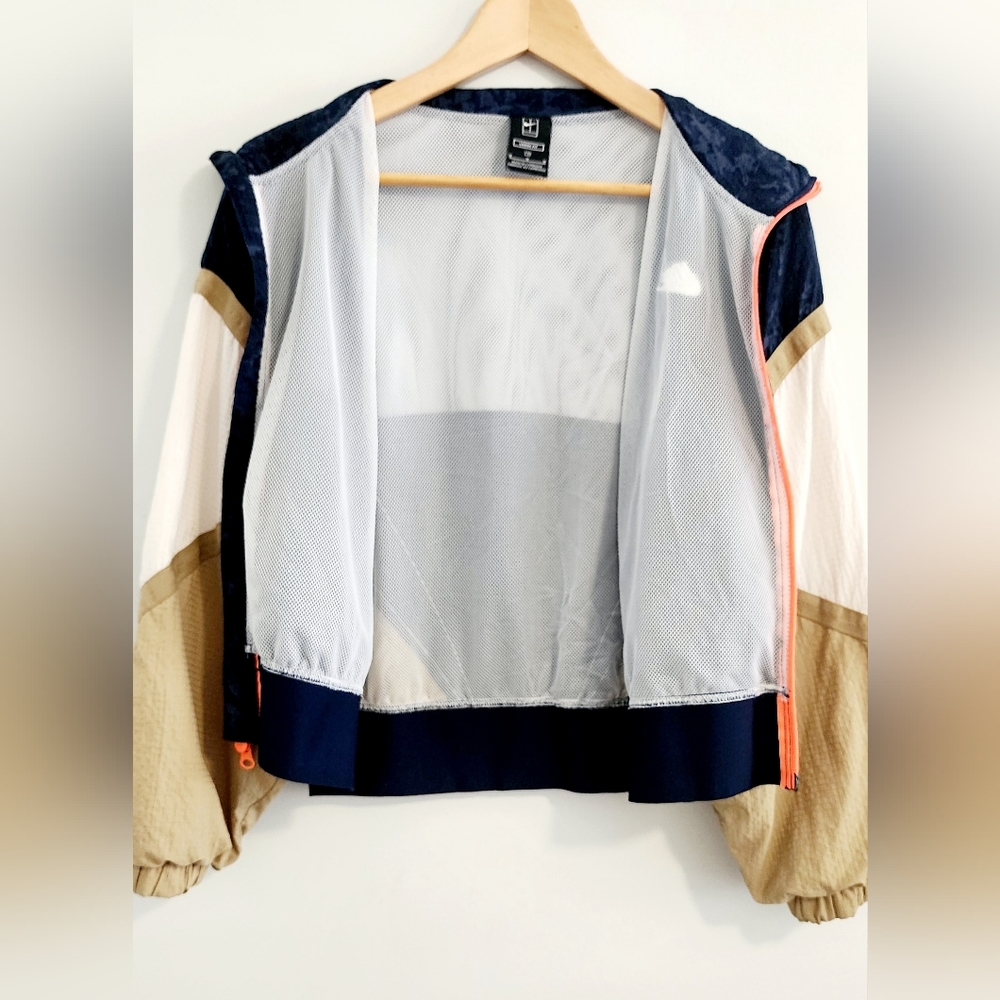 NIKE LOOSE FIT Women Jacket Size M Blue Long Sleeve Zip Pockets Nylon - Picture 14 of 15